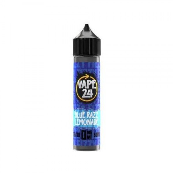 Blue Razz Lemonade 50ml E-Liquid By Vape 24 | BUY 2 GET 1 FREE