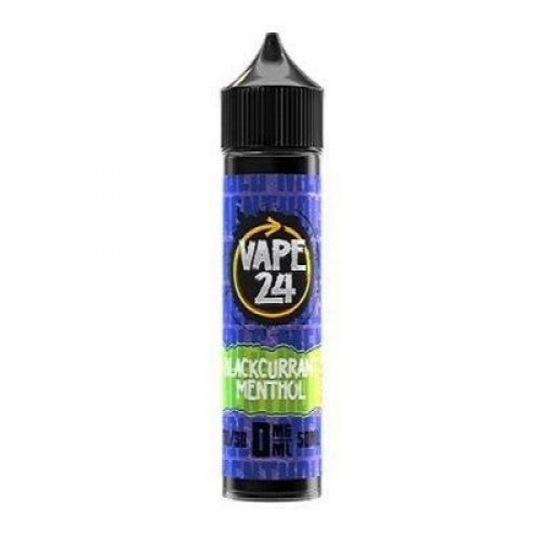 Blackcurrant Menthol 50ml E-Liquid By Vape 24 | BUY 2 GET 1 FREE