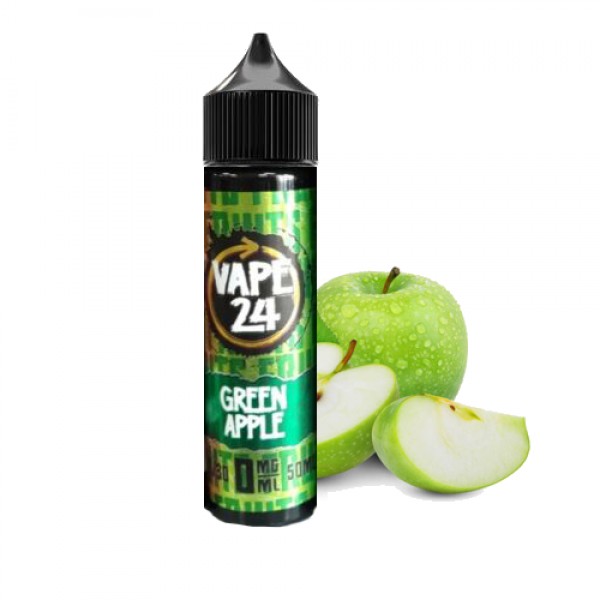 Green Apple 50ml E-Liquid By Vape 24 | BUY 2 GET 1 FREE