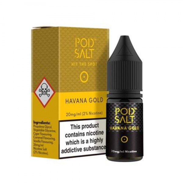 Havana Gold 10ml Nicsalt Eliquid by Pod Salt