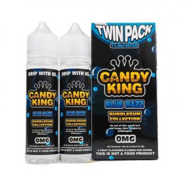 Blue Razz Shortfill 50ml E liquid by Candy King Bubblegum Collection