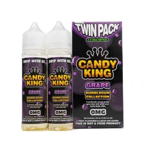 Grape Shortfill 50ml E liquid by Candy King Bubblegum Collection