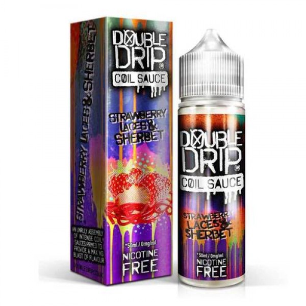 Strawberry Laces & Sherbet Shortfill 50ml E liquid by Double Drip