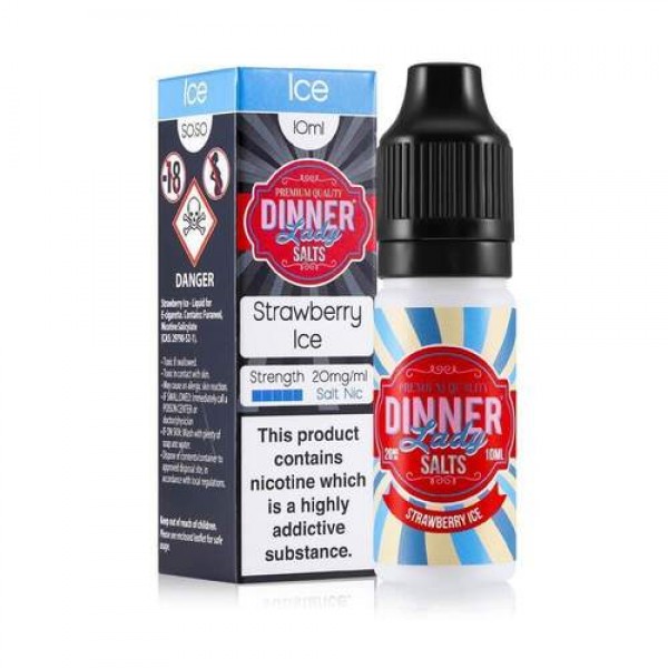 Strawberry Ice 10ml Nicsalt Eliquid by Dinner Lady