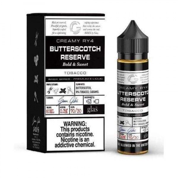 RY4 Butterscotch Reserve Shortfill 50ml E liquid by Glas Basix