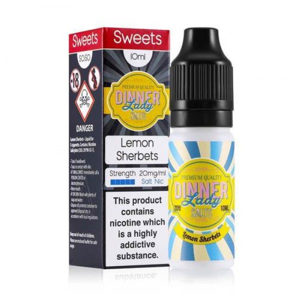 Lemon Sherbets 10ml Nicsalt Eliquid by Dinner Lady