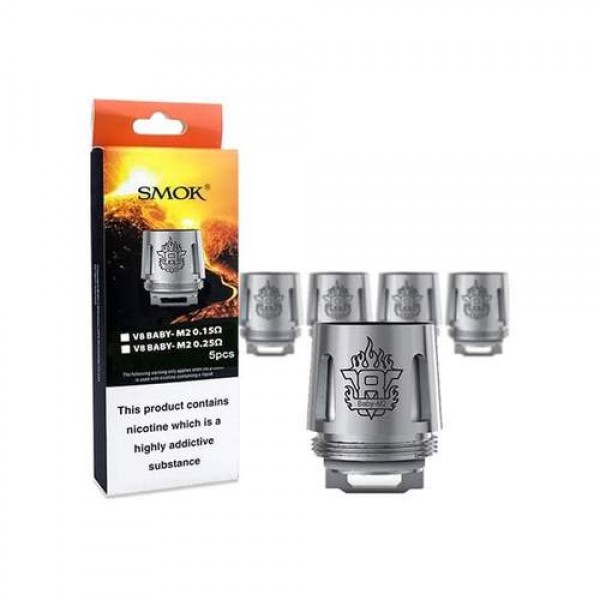 SMOK V8 BABY M2 COILS (5 Pack) 0.15 Ohm / 0.25 Ohm