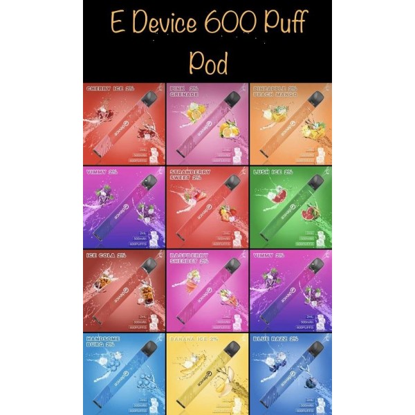 E Device Disposable Pod 600 Puffs - 20mg